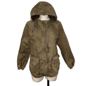 American Eagle Outfitters Women’s Y2K Military Cargo Parka Jacket size M Hooded